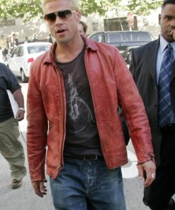 Brad Pitt Red Jacket