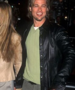 Brad Pitt Buttoned Jacket