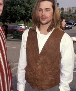 Brad Pitt Suede Vest