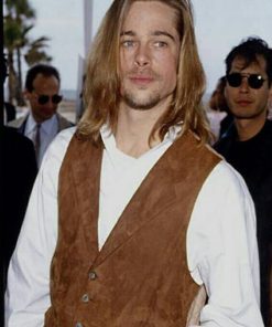 Brad Pitt Suede Vest