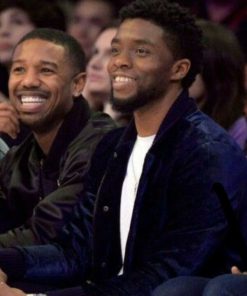 Alternative view of Chadwick Boseman Blue Velvet Jacket