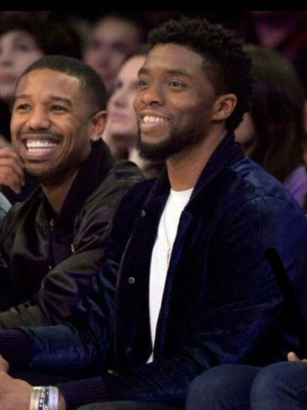 Chadwick Boseman Blue Velvet Jacket - Image 2