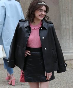Maisie Williams Black Jacket