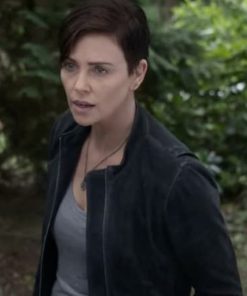 Charlize Theron Suede Jacket