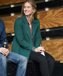 You Season 5 Guinevere Beck Green Wool Coat Sale