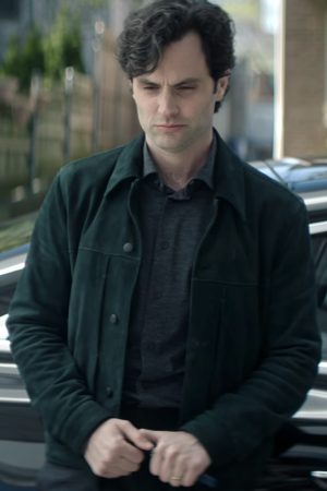 You Season 5 Penn Badgley Black Suede Jacket