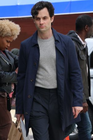 You Season 5 Penn Badgley Blue Cotton Coat