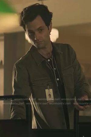 You Season 5 Penn Badgley Brown Cotton Jacket Shop now