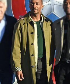 Anthony Mackie Brown Coat
