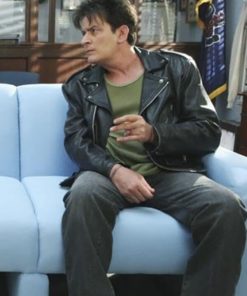 Charlie Sheen Leather Jacket