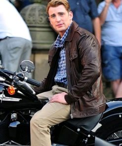 Chris Evans Brown Jacket