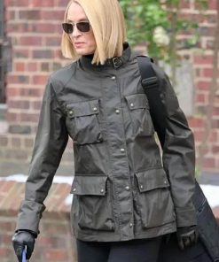 Uma Thurman Green Jacket