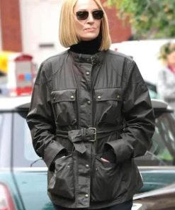 Uma Thurman Green Jacket