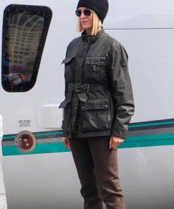 Uma Thurman Green Jacket
