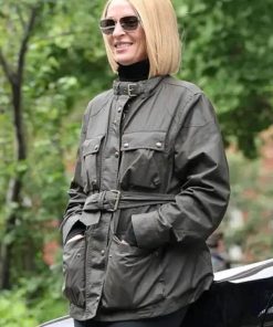 Uma Thurman Green Jacket