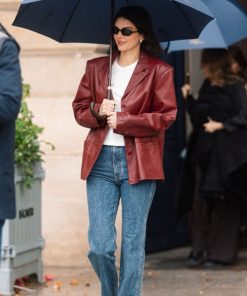 Kendal Jenner Leather Blazer