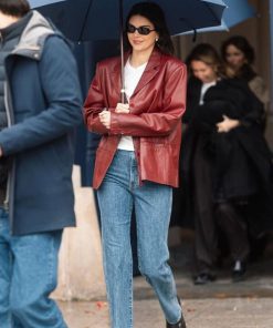Kendal Jenner Leather Blazer