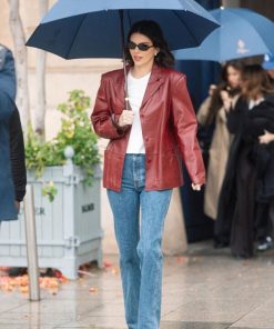 Kendal Jenner Leather Blazer