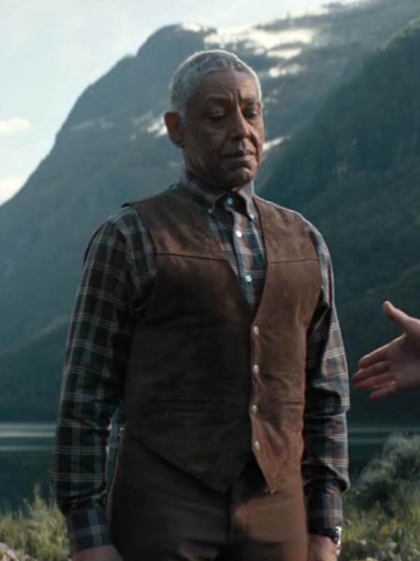 Giancarlo Esposito Suede Vest