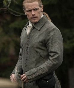 Sam Heughan Grey Coat