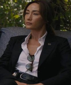 Maggie Q Black Blazer
