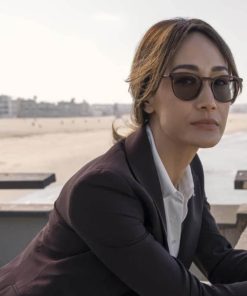 Maggie Q Black Blazer