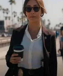 Maggie Q Black Blazer