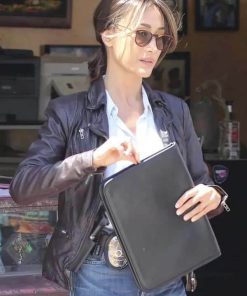 Maggie Q Black Jacket