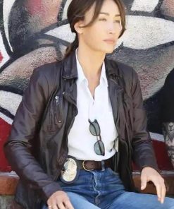 Maggie Q Black Jacket