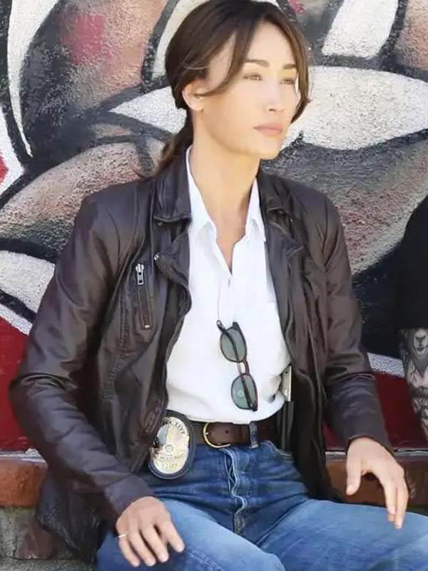 Maggie Q Black Jacket