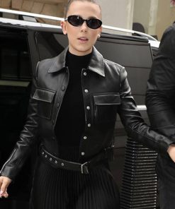 Millie Bobby Brown Black Jacket