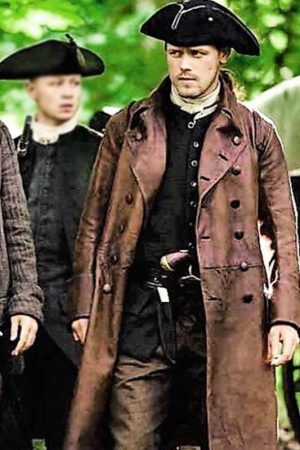 Sam Heughan Leather Coat