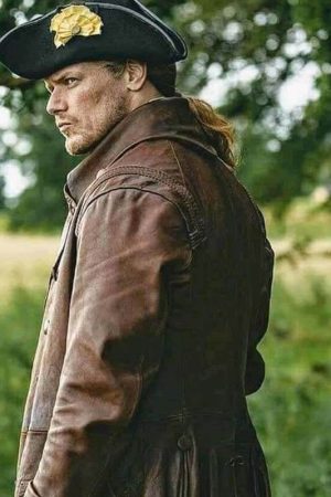 Sam Heughan Leather Coat