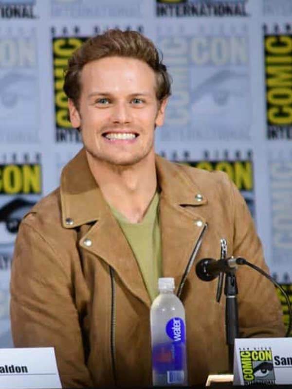 Sam Heughan Comic Con Outlander Suede Jacket