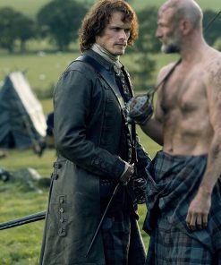 Sam Heughan Leather Coat