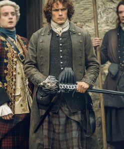 Sam Heughan Leather Coat