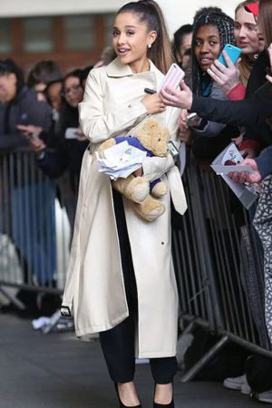 Ariana Grande Leather Coat