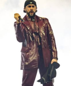 Bad Bunny Burgundy Blazer