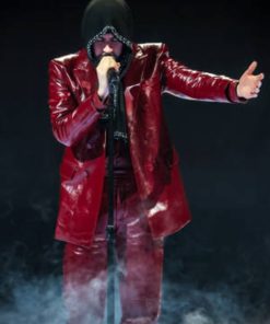 Bad Bunny Burgundy Blazer
