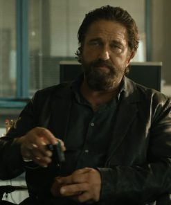 Gerard Butler Leather Blazer