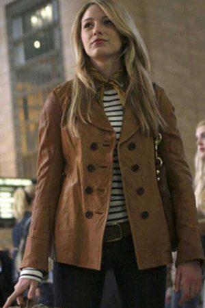 Blake Lively Leather Coat