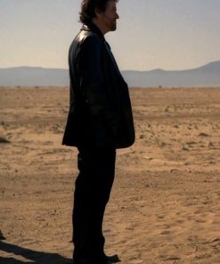 Declan Black Leather Blazer