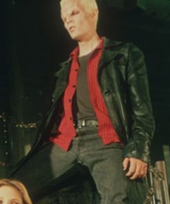 Spike Black Leather Coat