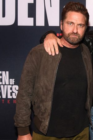 Gerard Butler Suede Jacket