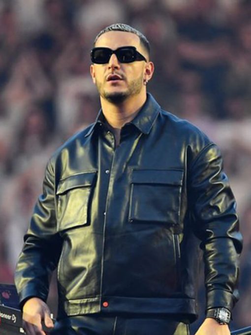 DJ Snake Black Leather Jacket