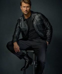 Glen Powell Black Jacket