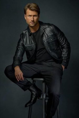 Glen Powell Black Jacket