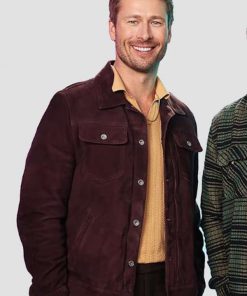 Glen Powell Suede Jacket
