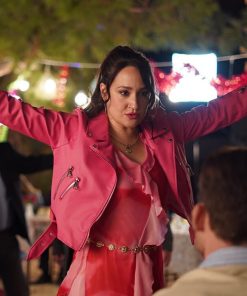 Gulten Pink Leather Jacket