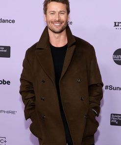 Glen Powell Wool Peacoat